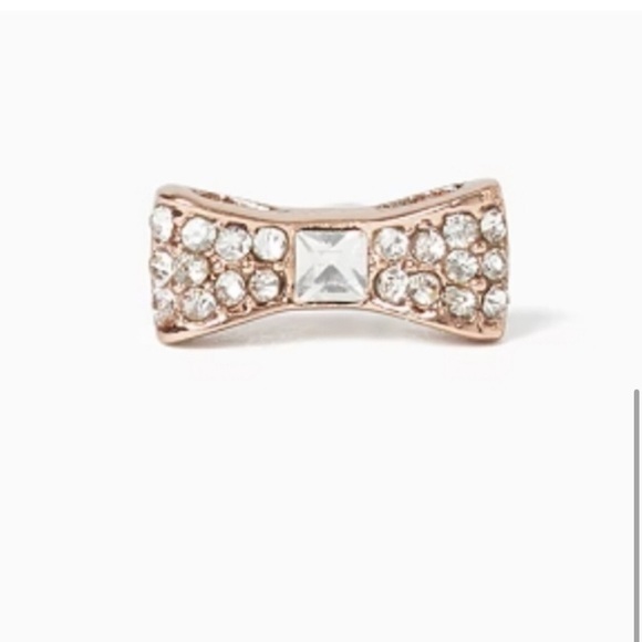 Kate Spade New York Ready, Set, Bow Pave Crystal ROSE GOLD Bow Studded Earrings - Picture 4 of 10